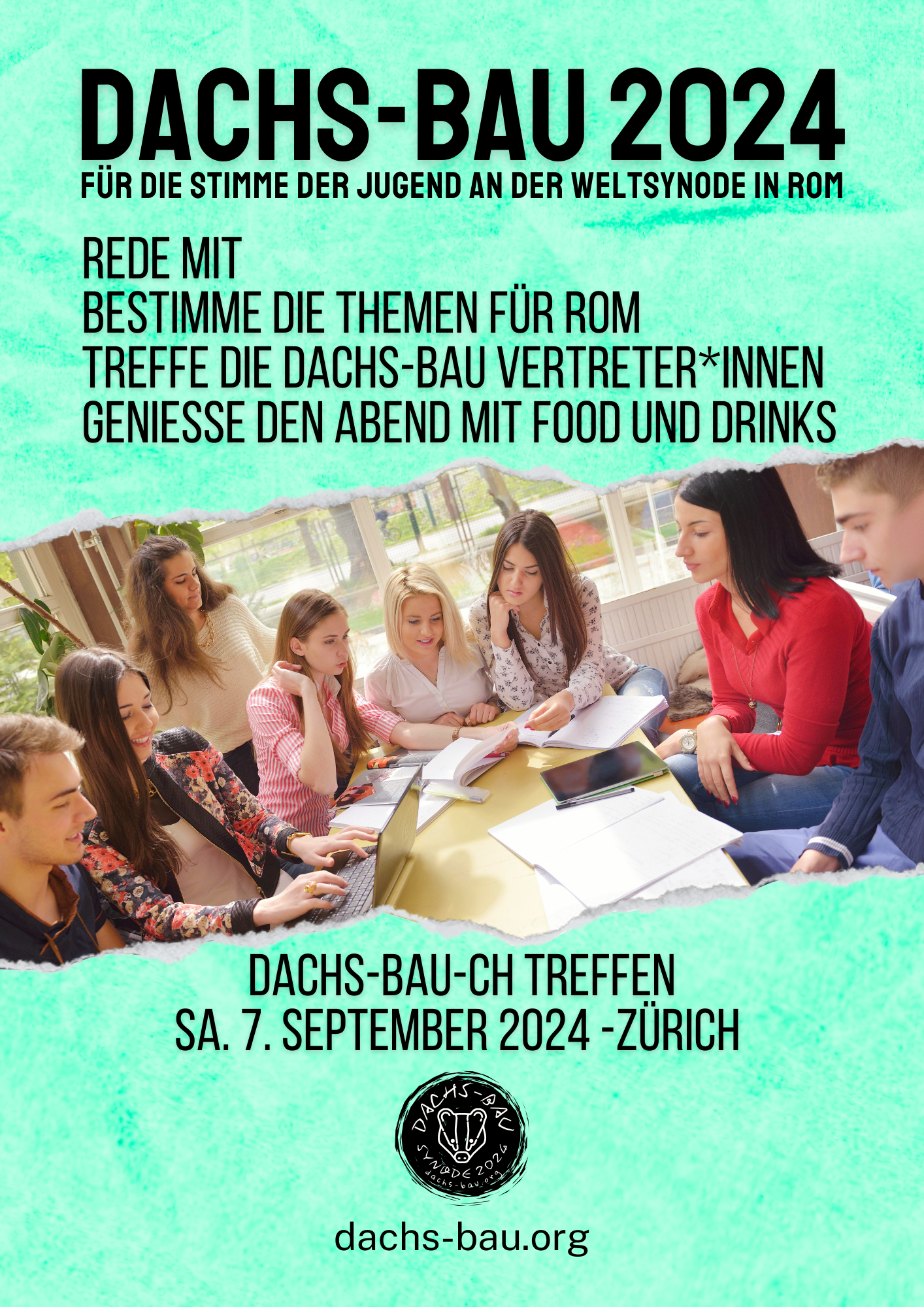 Flyer für das Deutschschweizer Treffen vom 7. September in Zürich